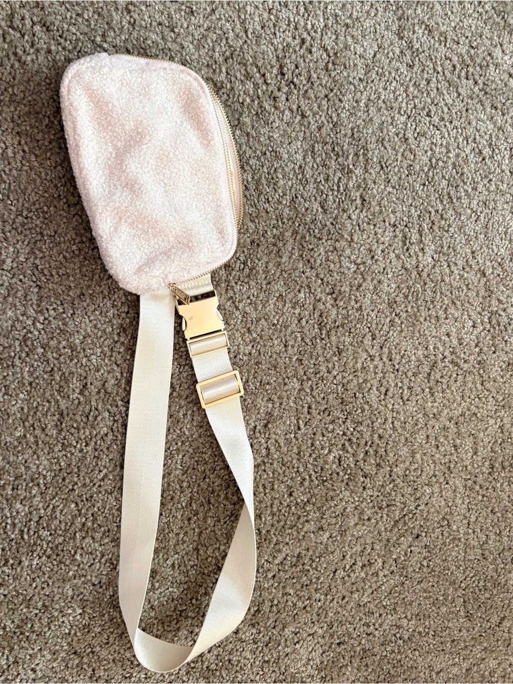 Women's Pink Shimmer Crossbody Belt Bag